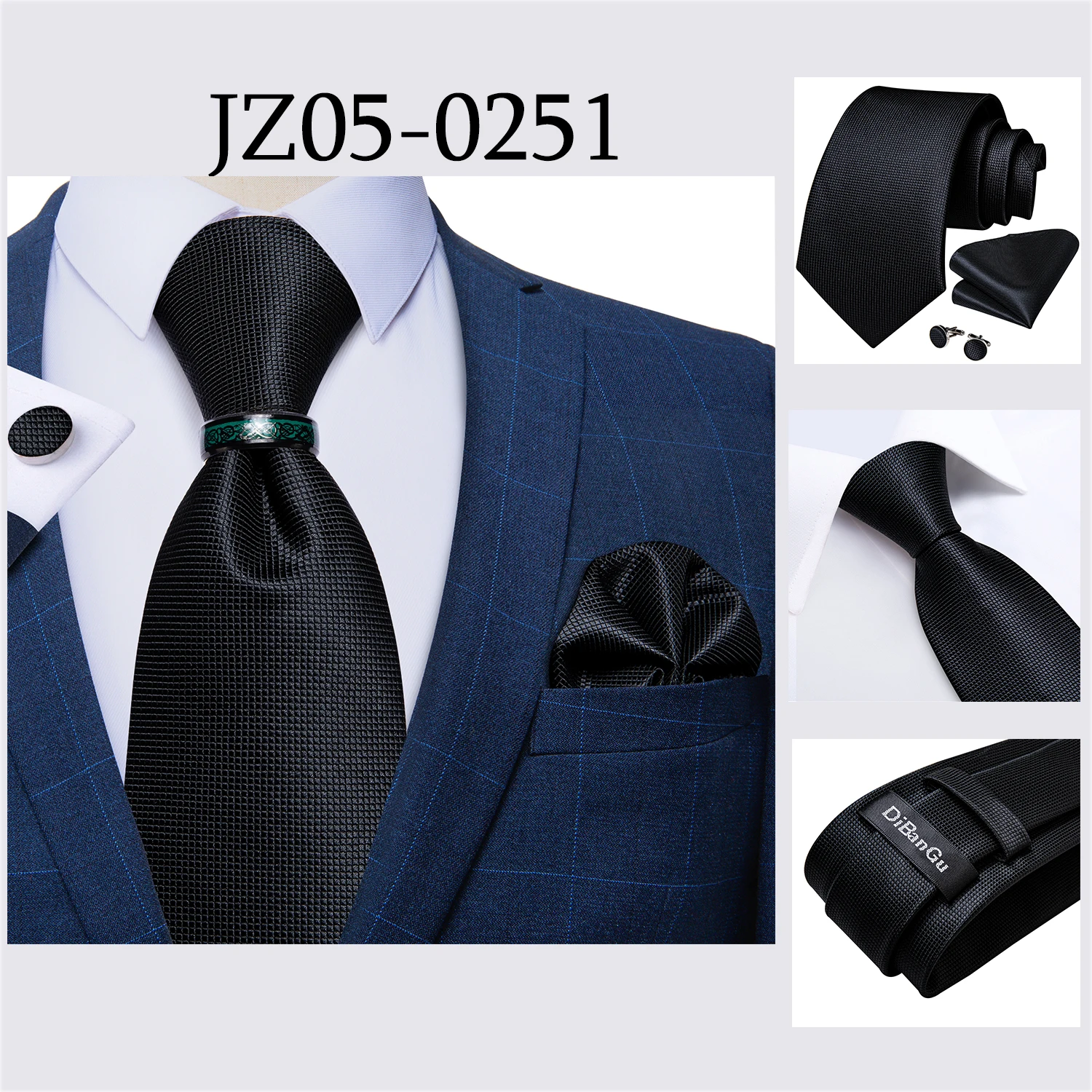 Beige Floral Herren Krawatten Taschentuch Manschettenknöpfe Hochzeit Party Krawatten für Männer Edelstahl Drachen Ring Männer Accessoires Geschenk – Detail 40