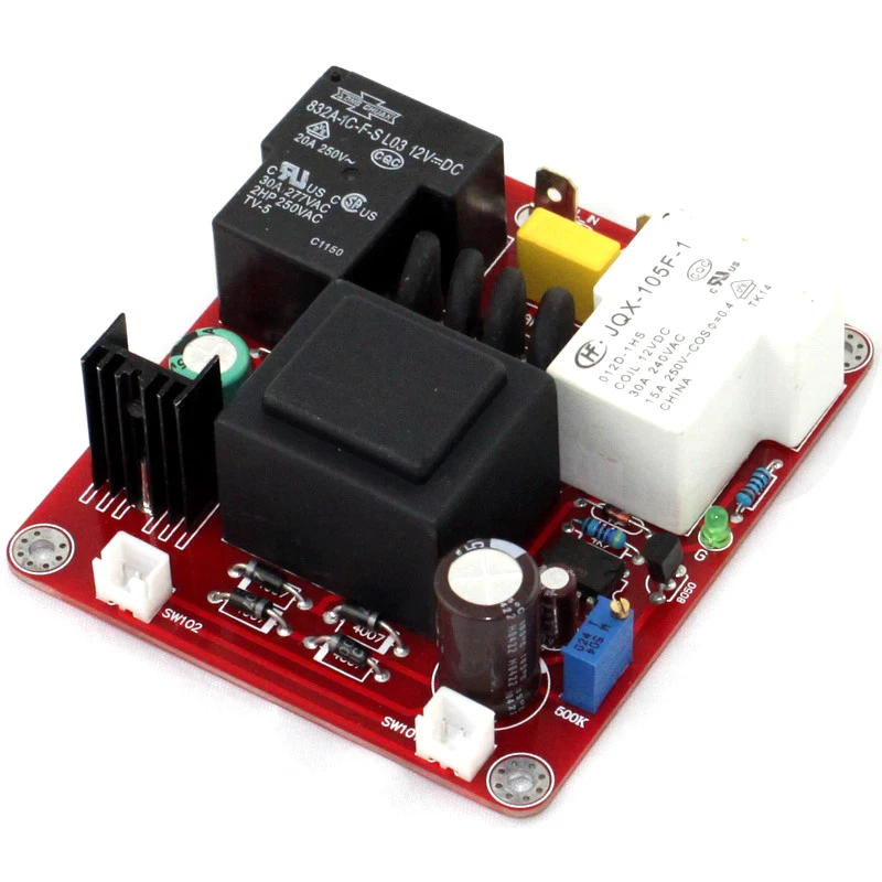 Audio amplifier delay soft start protection board