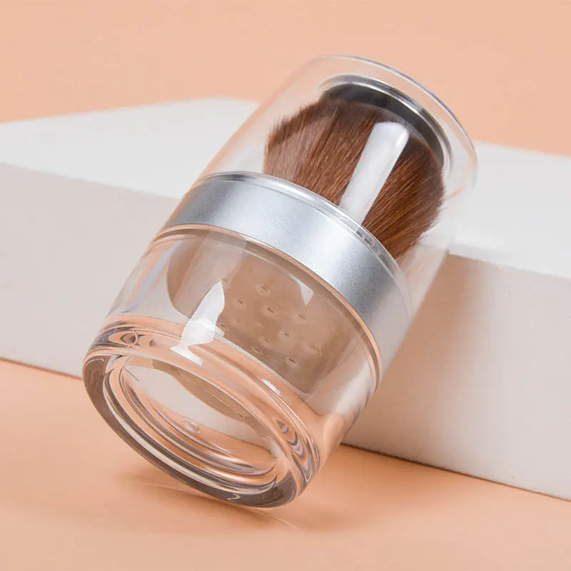 10g Makeup Tools Bottle Empty Loose Powder Case With Brush Mirror Portable Cosmetic Powder Container Jar Box Makeup Beauty Brush