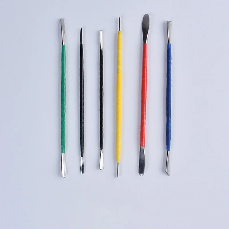 6pcs Stainless Steel Clay Sculpture Knife Craft Carving Knife Pottery Ceramic Modeling Engraving Knife DIY Model Making Tools