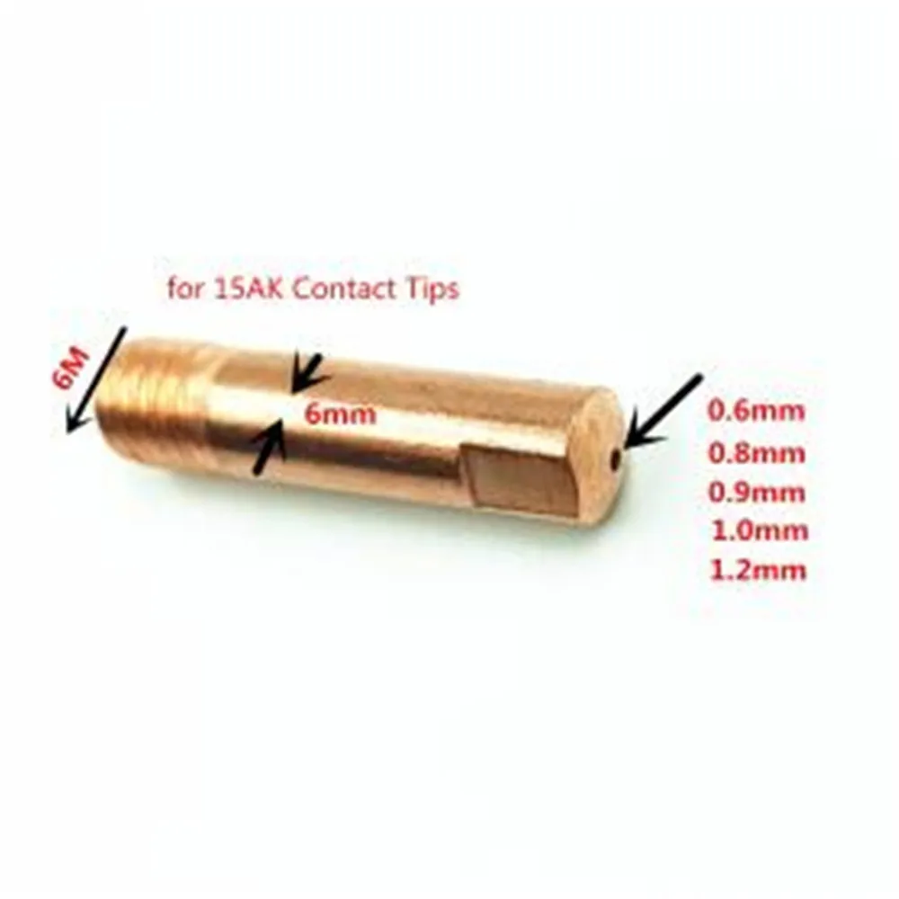 Imagem -03 - Mig Contato Dicas 0.6 0.8 0.9 1.0 1.2 Disponíveis X25 mm para Mb15 15ak Mag Mig Tocha de Soldagem Consumíveis Acessórios 20 Peças Co2