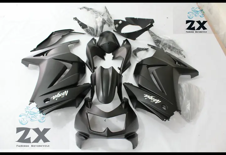 Zx250r 08-12 Fairings for ZX EX 250  Ninja 2008 2009 2010 2011 2012  Black Fairings  Ninja 08-12 matte black