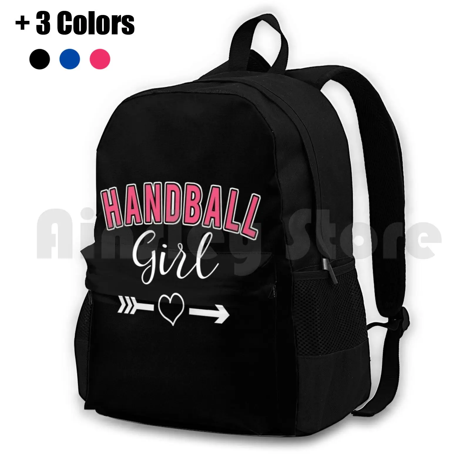 Handball Girl Lovers Outdoor Hiking Backpack Waterproof Camping Travel Handball Player Design Handball Girl Handball Handball