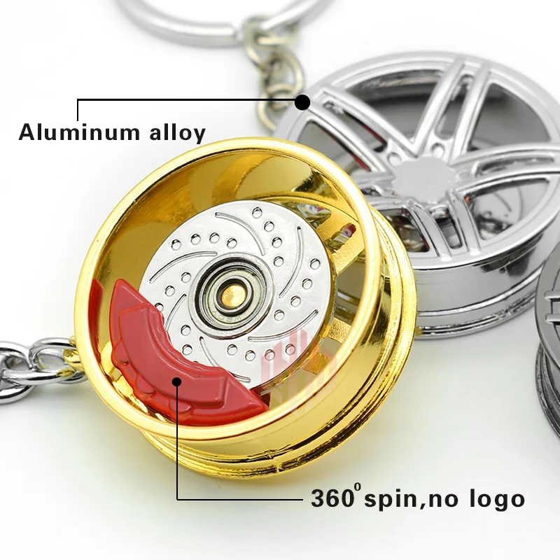 Hot RIM Car Wheel hub Keychain Key ring with Brake Discs Car Tire Wheel Keychain Auto Car Key Chain Keyring For BMW Audi fans