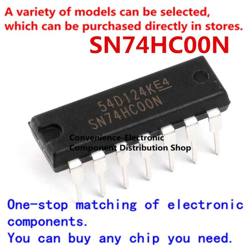 10pcs/PACK  SN74HC00N SN74HC00 74HC00 74HC00N DIP-14 In Stock