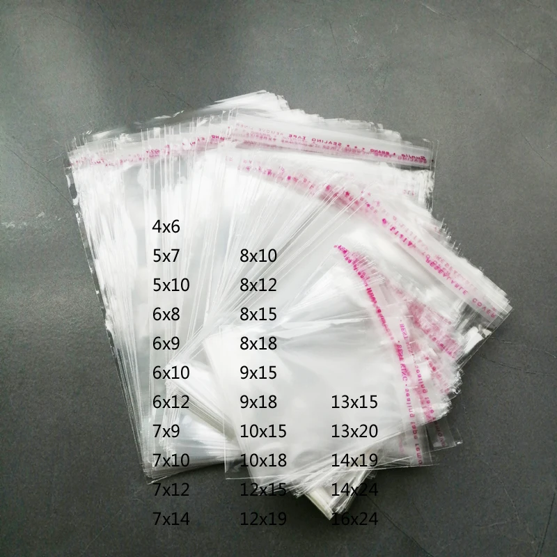 

5000pcs Big Opp Bags Self Adhesive Clear Transparent Cello Bags Self Sealing Cellophane Plastic Bag for Jewelry Gift Packing Bag