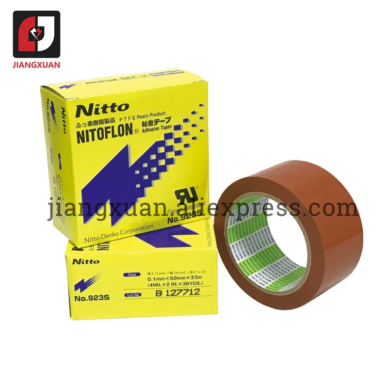 50mm Orange NITTO 923S PTFE Nitoflon Adhesive Heat Resistance Tape