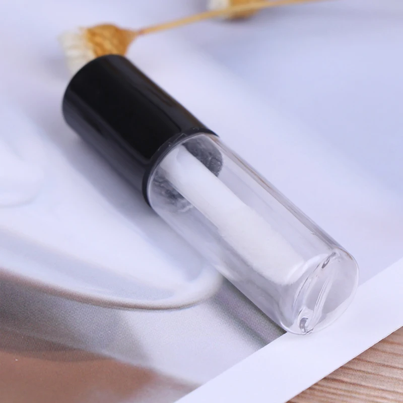 10 Uds. Vacío transparente PE brillo de labios tubos protector labial de plástico tubo lápiz labial Mini contenedor de muestra de cosmético