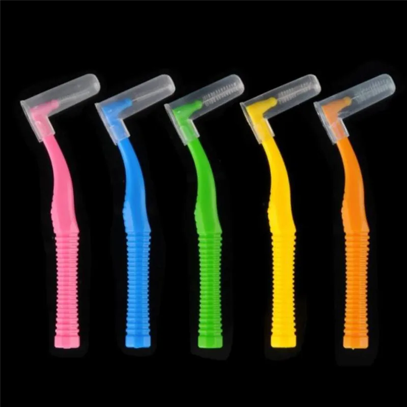 New 20Pcs TEPE Angle Interdental Brushes High-quality Plastics Safety Long-term Use Between TeethBraces Tooth Brush Cleaner