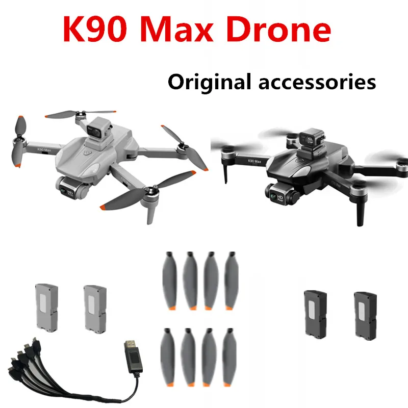 K90 Max  Drone Original Accessories 7.4V 3000mAh Battery Propeller Maple Leaf Spare Parts For K90 Max Drones spare parts