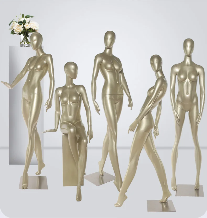 Women High-grade Model Women's Body Golden Fake Human Body Mannequin Customized