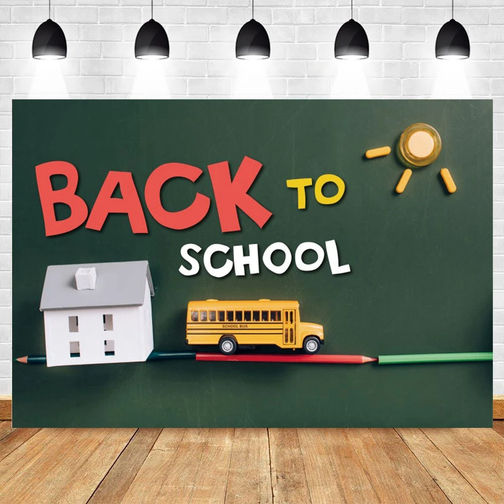 Yeele Students Back to School Backdrop Children Class Party Blackboard Toy Car Background Photography Photo Studio Photophone