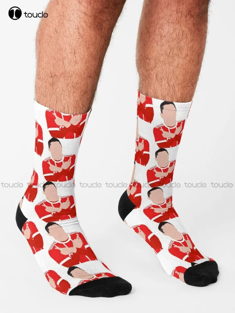 Lewandowski Socken, amerikanische Flagge, Unisex-Socken für Erwachsene, Teenager, Jugendliche, personalisierbar, 360° °   Digitaldruck Hd Hohe Qualität