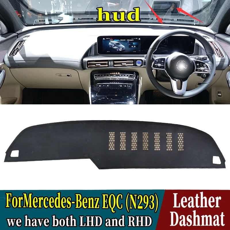 PU Leather Dashmat Dashboard Covers Pad Dash Mat Carpet Car-Styling Accessories Custom For Mercedes-Benz EQC (N293) EQC400