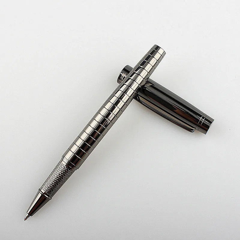 Luxury Metal Gray Cross Line Business Office 0.5mm Nib Rollerball Pen New High Quality School Supplies Stationery