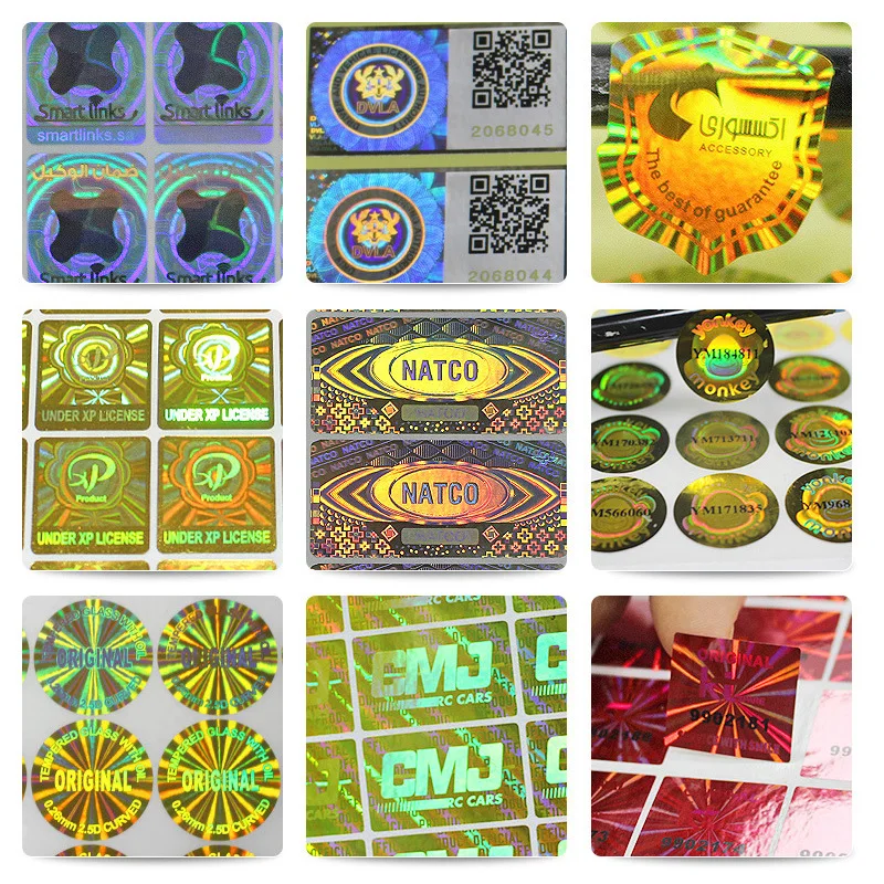 

Customized Hologram Anti-counterfeit Security Sticker Labels Printing One Time Used Hologramphic Seal Adhesive Sticker