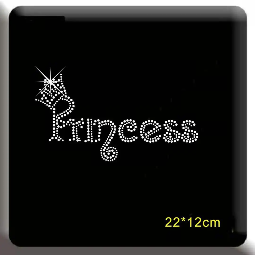 

Princess crown sticker hot fix rhinestone transfers iron on crystal transfers design iron on patches appliques for sweater