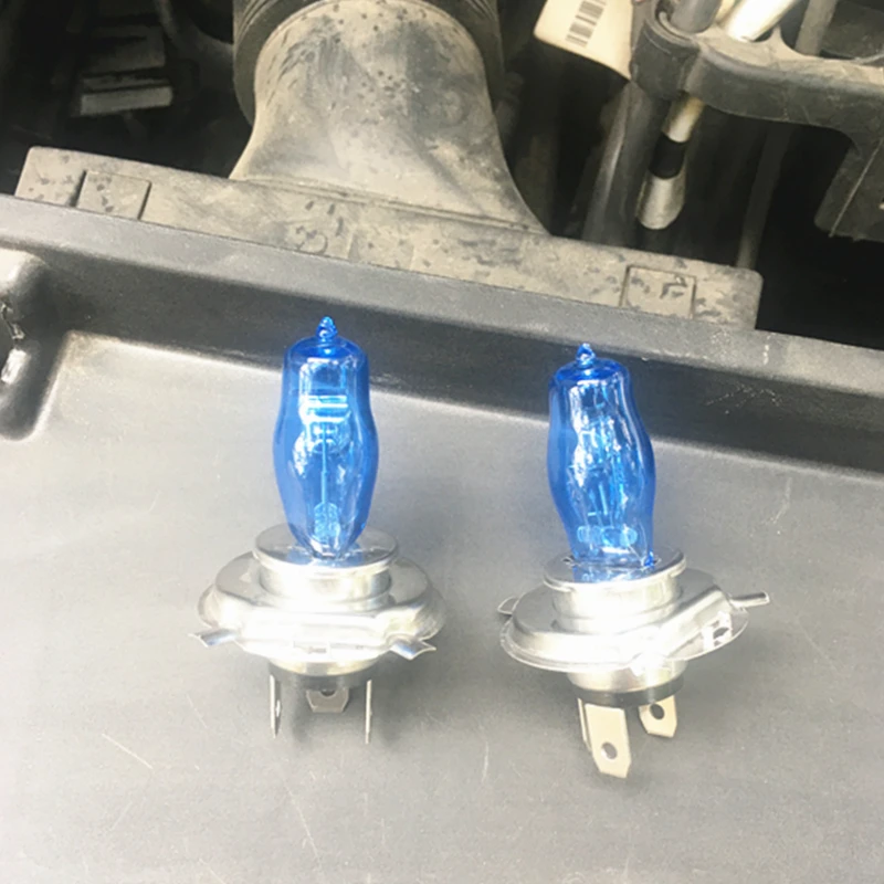 2 шт., супер ярсветильник галогенные лампы для передней фары автомобиля, 12 В постоянного тока, H4, 100 Вт, 6000K 2 шт., супер ярсветильник галогенные лампы для передней фары автомобиля, 12 В постоянного тока, H4, 100 Вт, 6000K