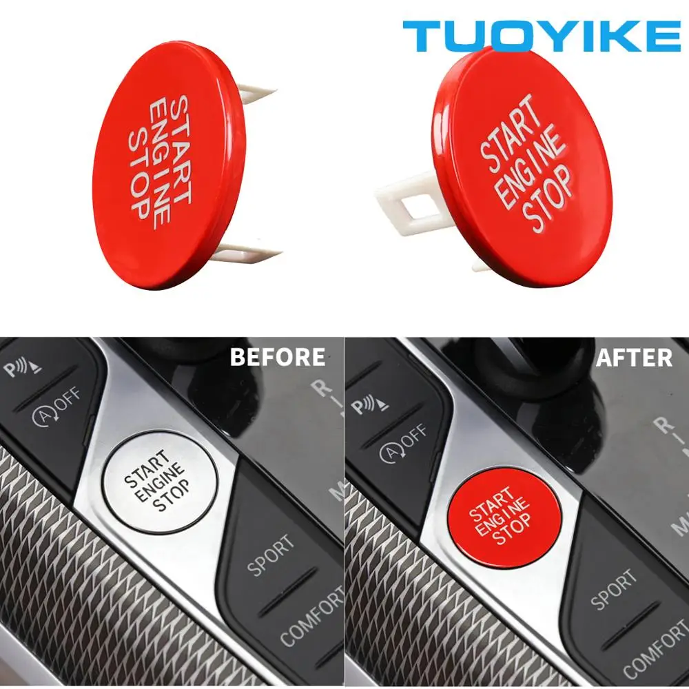 

Car RED Start Engine Stop Switch Ignition Button Replacement Trim For BMW G20 X5 G05 X6 G06 X7 G07 G14 G15 G16 Z4 G29 F40 F44