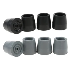 4Pcs Walking Stick Ferrule Rubber Crutch Tip Securely on Broken Ground Rock Mud Anti-Skid Crutch Sleeve Tips Protector Caps