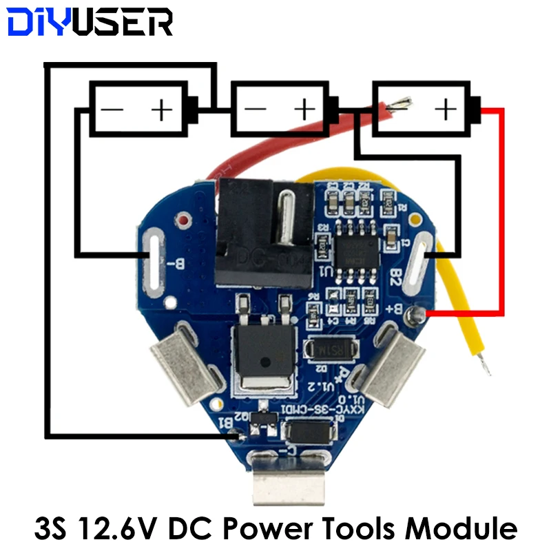 3S 12.6V 6A BMS Li-ion Lithium Battery Protection Board 18650 Power Bank Balancer Battery Equalizer Board for Electric Drill