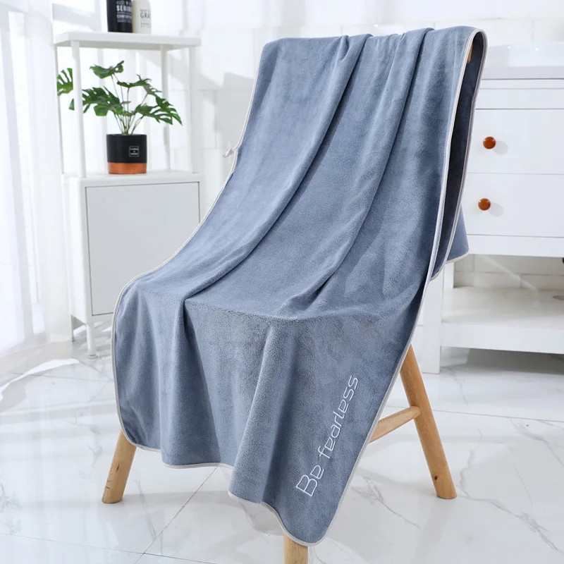 Super saugfähiges großes Handtuch, Wasch-/Badetuch, dickes, weiches Badezimmerhandtuch, bequem, 70 x 140 cm – Detail 10