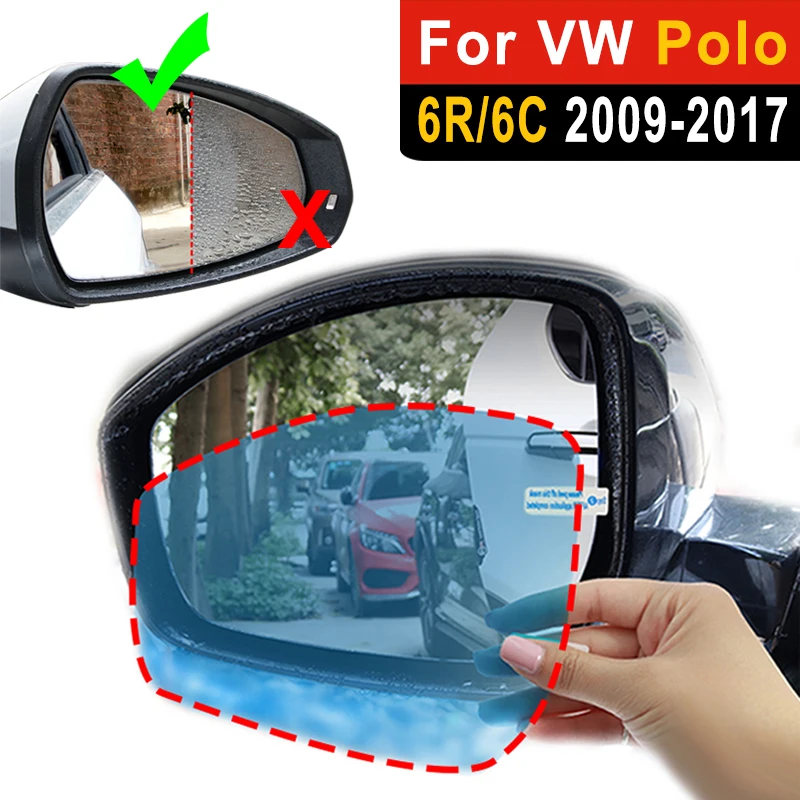 

Anti Fog Car Mirror Window Clear Film Sticker For Volkswagen VW Polo 6R 6C Side Rearview Cover Glass Rainproof 2009-2017