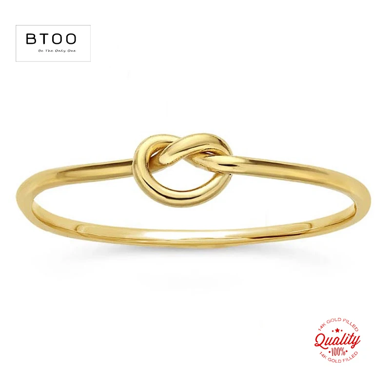 

14K Gold Filled Love Knot Ring Boho Minimalist Knuckle Ring Gold Jewelry Anillos Mujer Gold Accessories Rings for Women