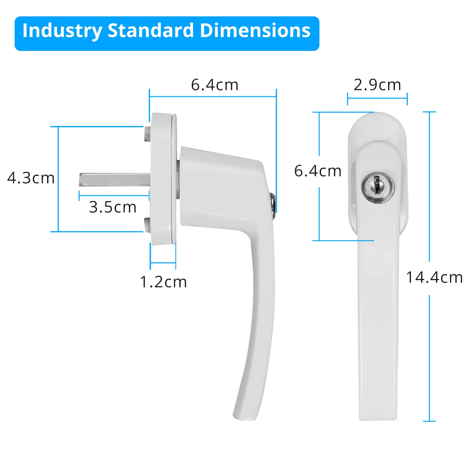 JUSTOOL 8PCS Windows Handle ล็อคอลูมิเนียมล็อคหน้าต่างจับคีย์ชุดสำหรับทั่วไป Windows และระเบียงประตู