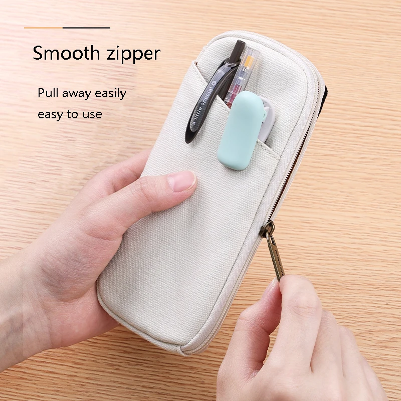 Japan Kokuyo One Meter New Pure Series Clip Pen Case CLICASE Double-sided Magnetic Canvas Stationery Box