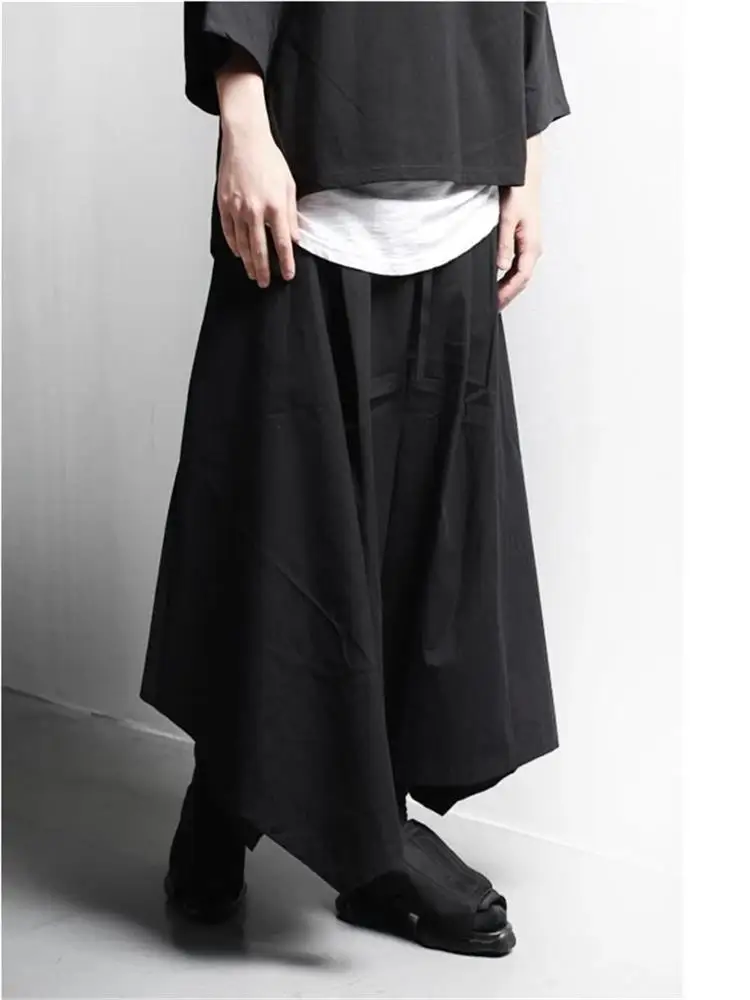 Men\'s Pant Skirt Wide Leg Pants Spring And Autumn New Yamamoto Style Dark Casual Super Loose Large Size Pants