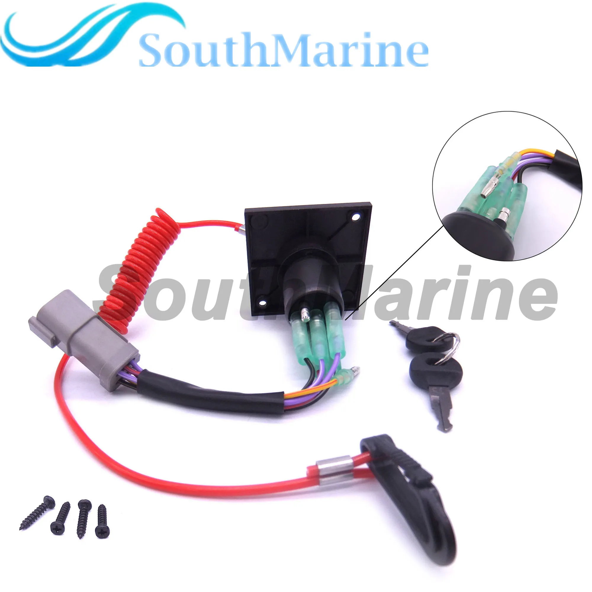 Outboard Motor 176408 0176408 Single Mesin Pengapian Starter Cut Off Switch dengan Kunci untuk Johnson Brp Evinrude