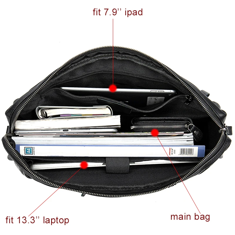 Männer Aktentasche Aus Echtem Leder Laptop Taschen Männer Aktentasche Mann Business Tasche Büro Handtasche 13.3 "'Laptop bolsos para hombre 103