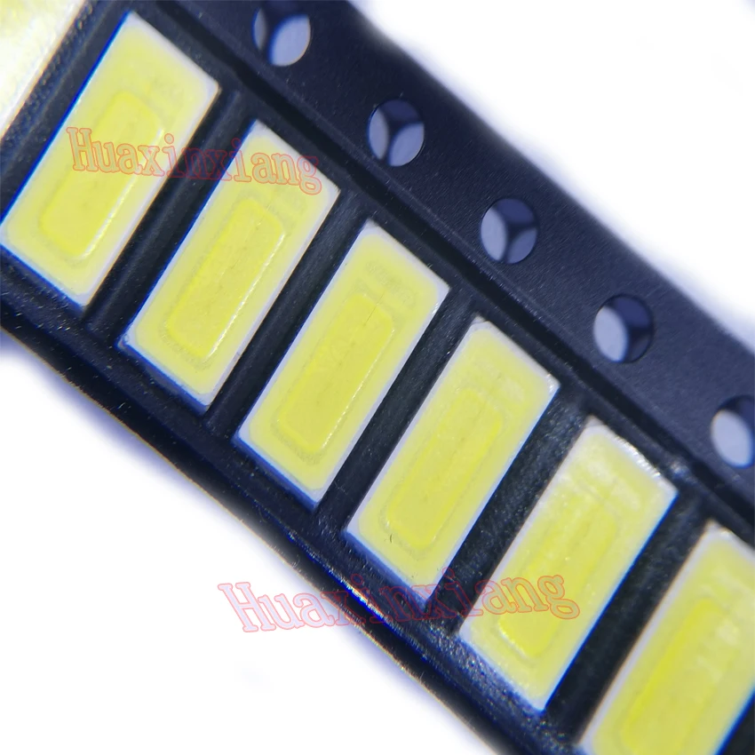 100PCS/Lot SMD LED 7030 6V Beads Netural White 1W 6V 100-110LM 240mA  6500-7000K For Lighting