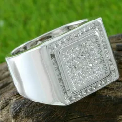 Gorgeous Men / Women Jewelry White Zircon Rings for Wedding Engagement Party Set Gifts Size 6 7 8 9 10 11 12