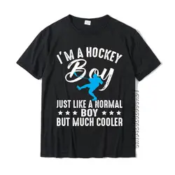 Hockey Boy Winter Sports Ice Hockey Player Boys Kids Gift Normal Cotton Men Tops Shirt Birthday Prevalent Tshirts