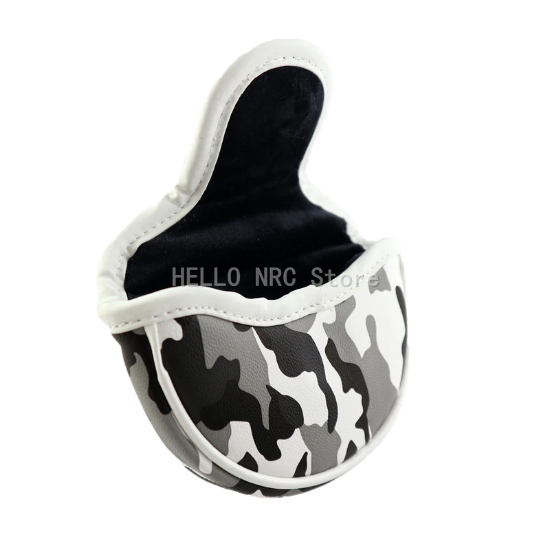 Golf Club Cover Headcovers camouflage for Putter PU Golf Mallet Head Covers Small Semicircle