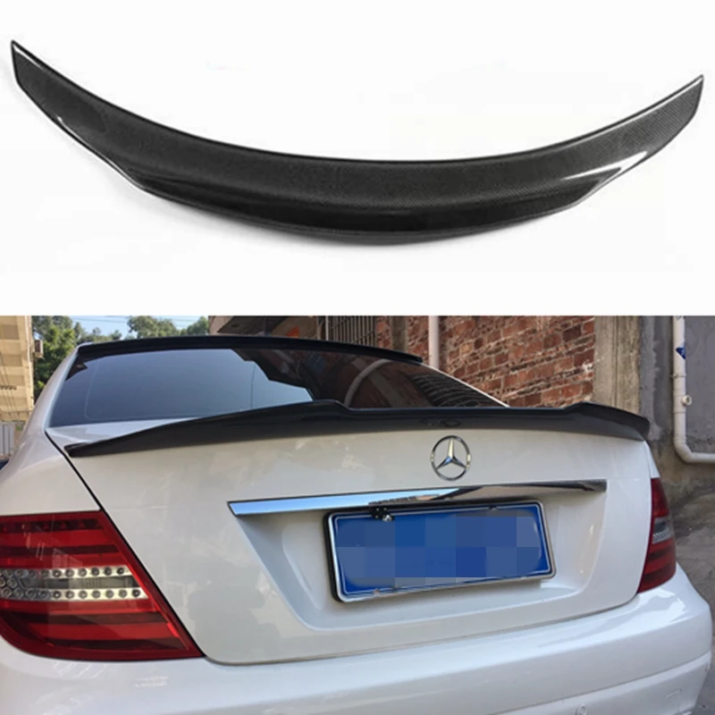 

Mercedes W204 Renntech Style Spoiler Carbon Fiber R Style Spoiler For Benz W204 C300 C180 C220 2007 - 2013 4 Doors Sedan C Class