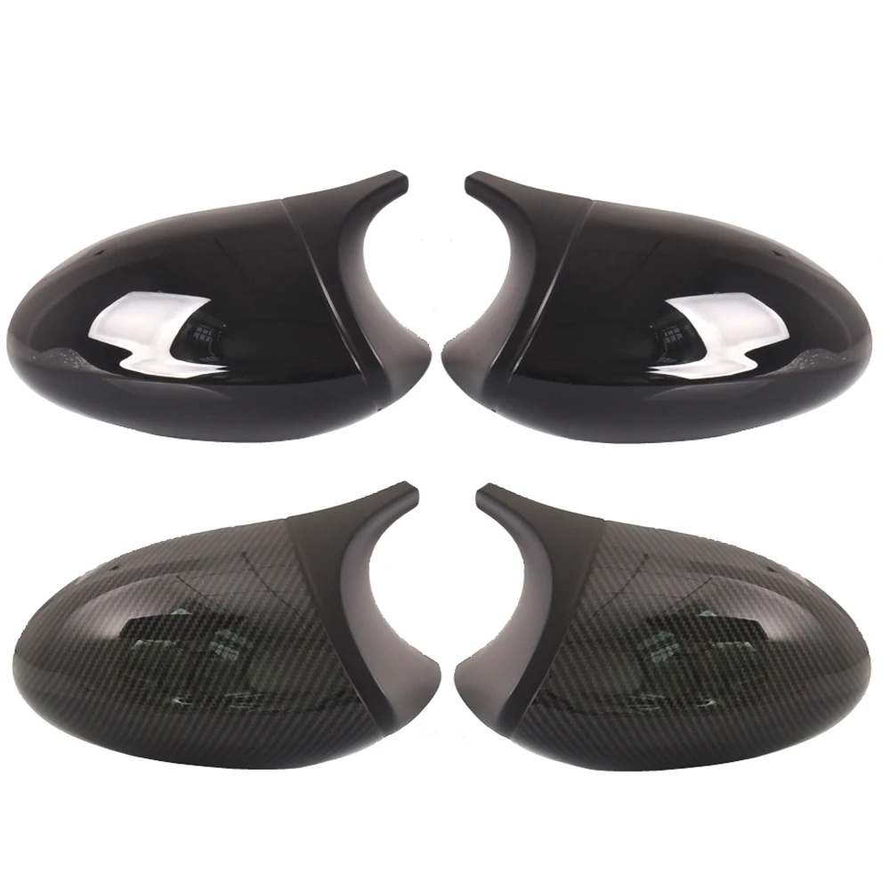 Rear view Mirror Covers  Caps for Bmw E81 E82 E87 ,116i 118i 120i E88 E90 E91 2008-2011, 320i 330i 330d Carbon Fiber Gloss Black