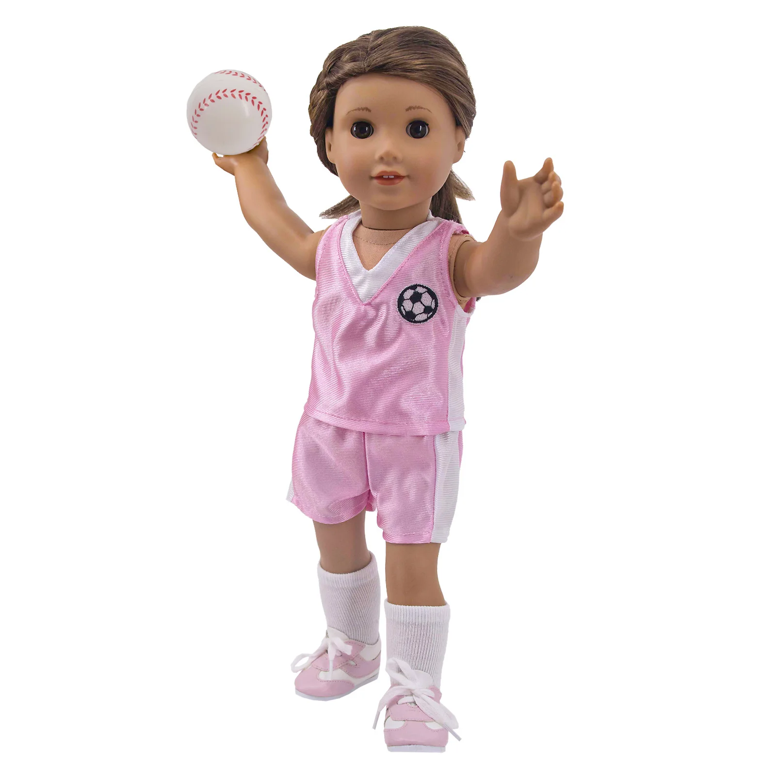 18 Inch Doll Ball Include Football Basketball Rugby Baseball Handmade Accessories Fit American Girl&43cm Baby Born doll,Best Toy