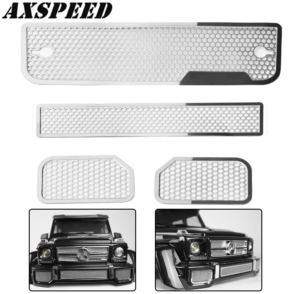 

AXSPEED TRX6 Front Grille Mesh Metal Intake Grille Cover for 1/10 TRX-6 RC Crawler Car Upgrade Decoration Parts