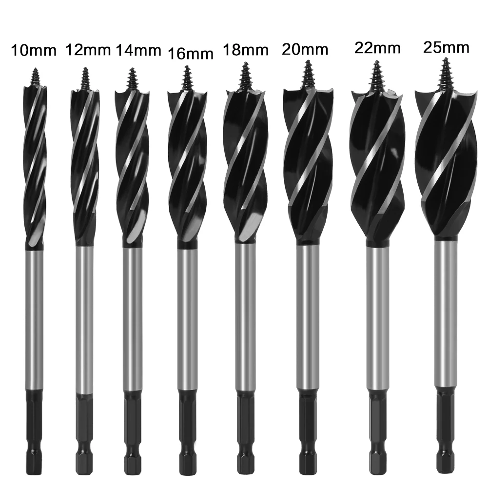 10mm-35mm Twist Drill Bit Set Wood Fast Cut Auger Carpenter Joiner Tool Drill Bit For Wood Cut Suit for woodworking