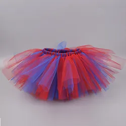 Girls Red/Royal Blue Tutu Skirt Baby Birthday Party Costume Kids Dance School Performance Ballet Tulle Tutus Newborn-12Y