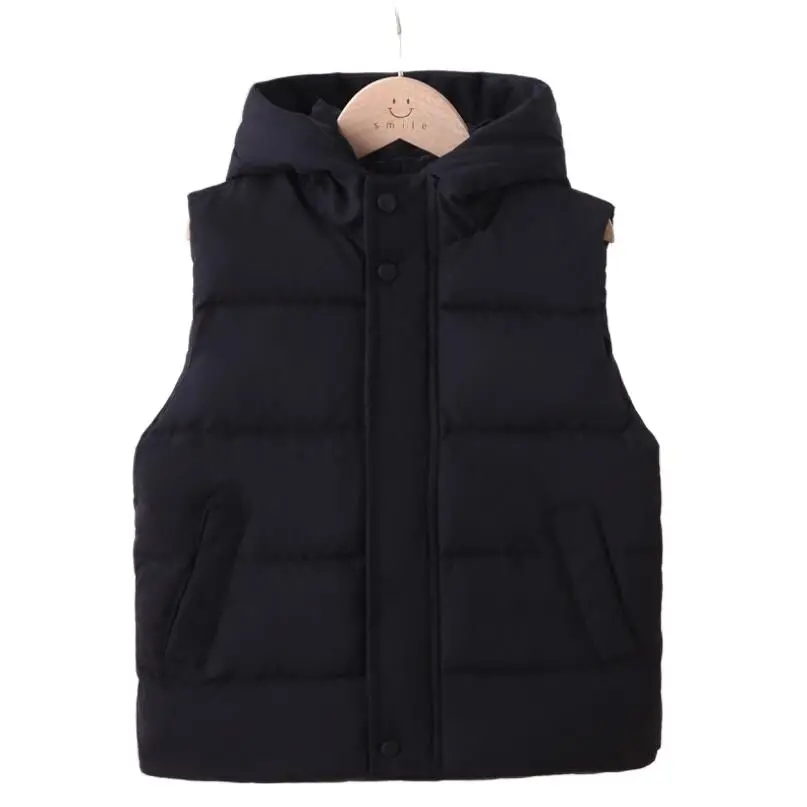 Baby boys waistcoat 2-13T kids long style warm vest baby girls spring cotton-padded hooded children warm jacket teenage snowsuit
