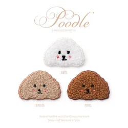 AHYONNIEX cute mini poodle embroidery sticker patches hand account ipad clothes diy backpack decoration iron on patch stickers
