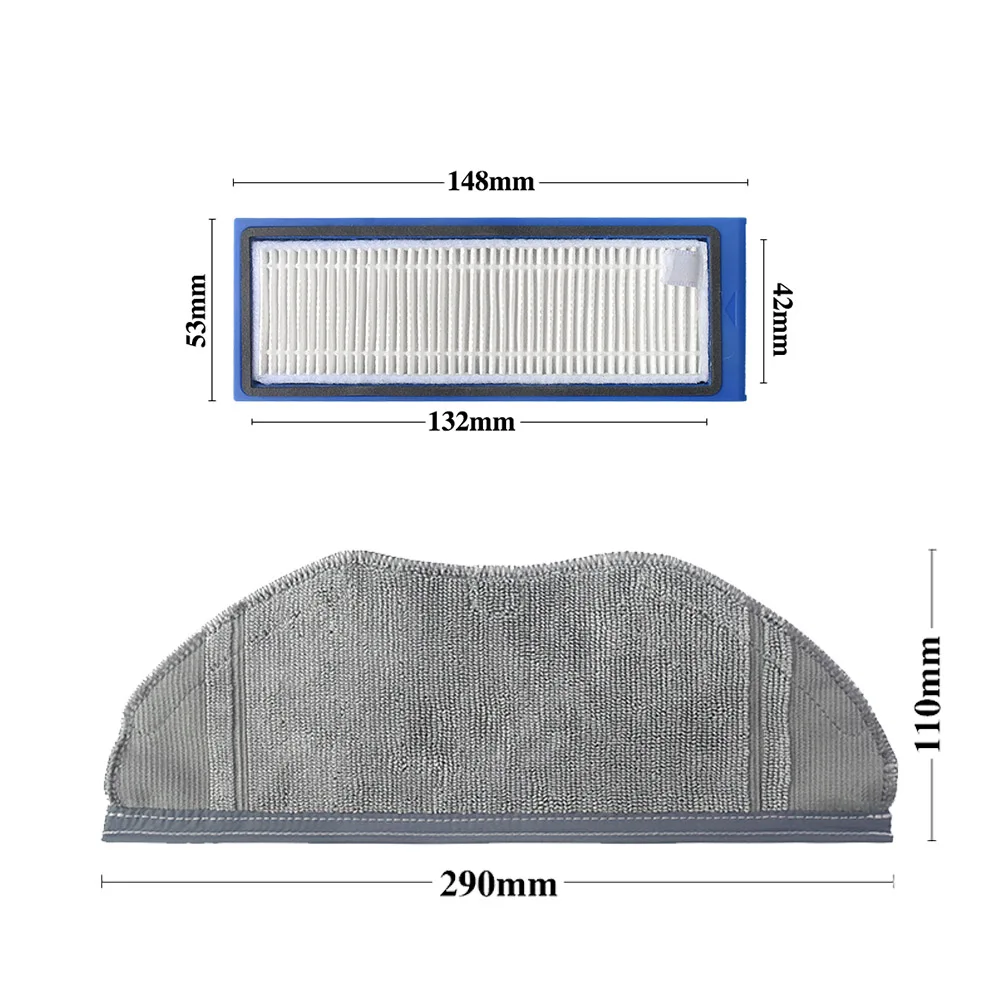 หลักแปรงแปรงด้านข้างHEPA FilterสำหรับAnker Eufy L70อัจฉริยะSweeping Robotเครื่องดูดฝุ่นPart Moppingผ้า