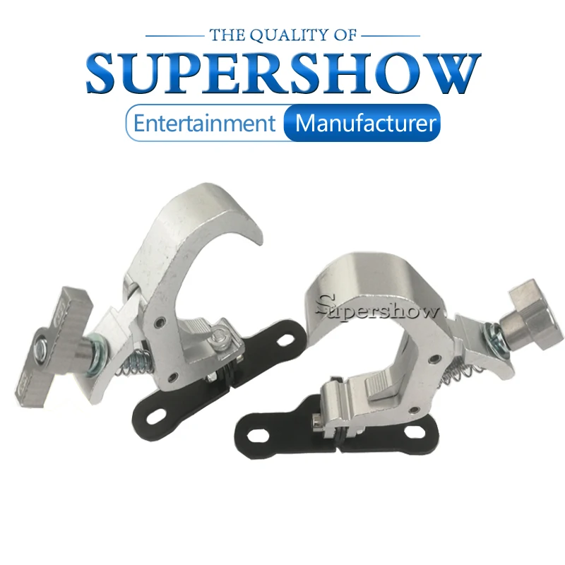 2ชิ้น/ล็อต Professional Stage Light พับตะขอ Stage Lighting Clamp อลูมิเนียมหล่อเหล็กพับ Beam Light Hook โหลด