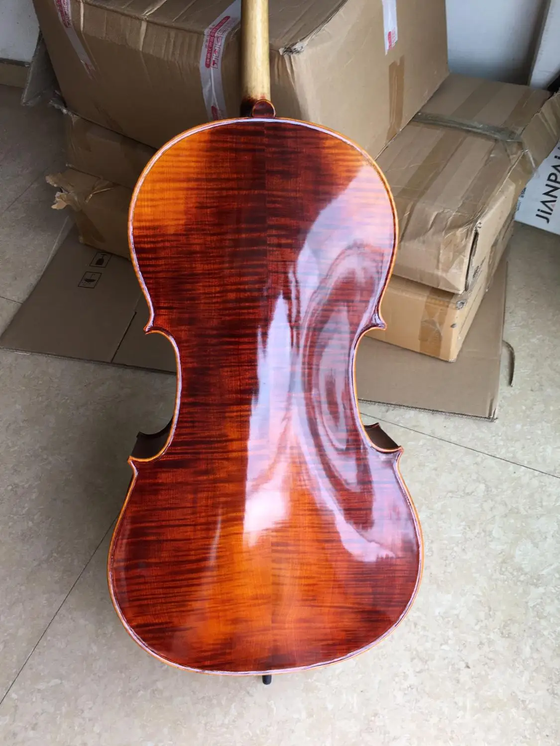 

All solid wood handmade cello 4/4 3/4 Natural tiger pattern cello stringed instrument beginner professional violoncello