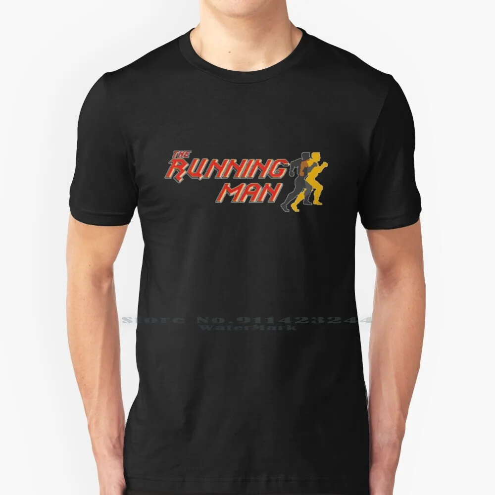 The Running Man T Shirt Cotton 6XL Arnold Schwarzenegger Arnie Oak Schnitzel Terminator Commando Conan Total Recall Bodybuilder