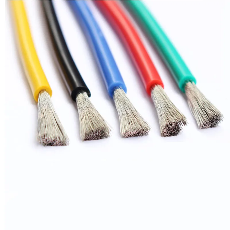 2M Cables Wires 18/20/22/24/26/28/30 AWG Silicone Wire SR Wire Flexible Stranded Copper Electrical Cables 2M For RC